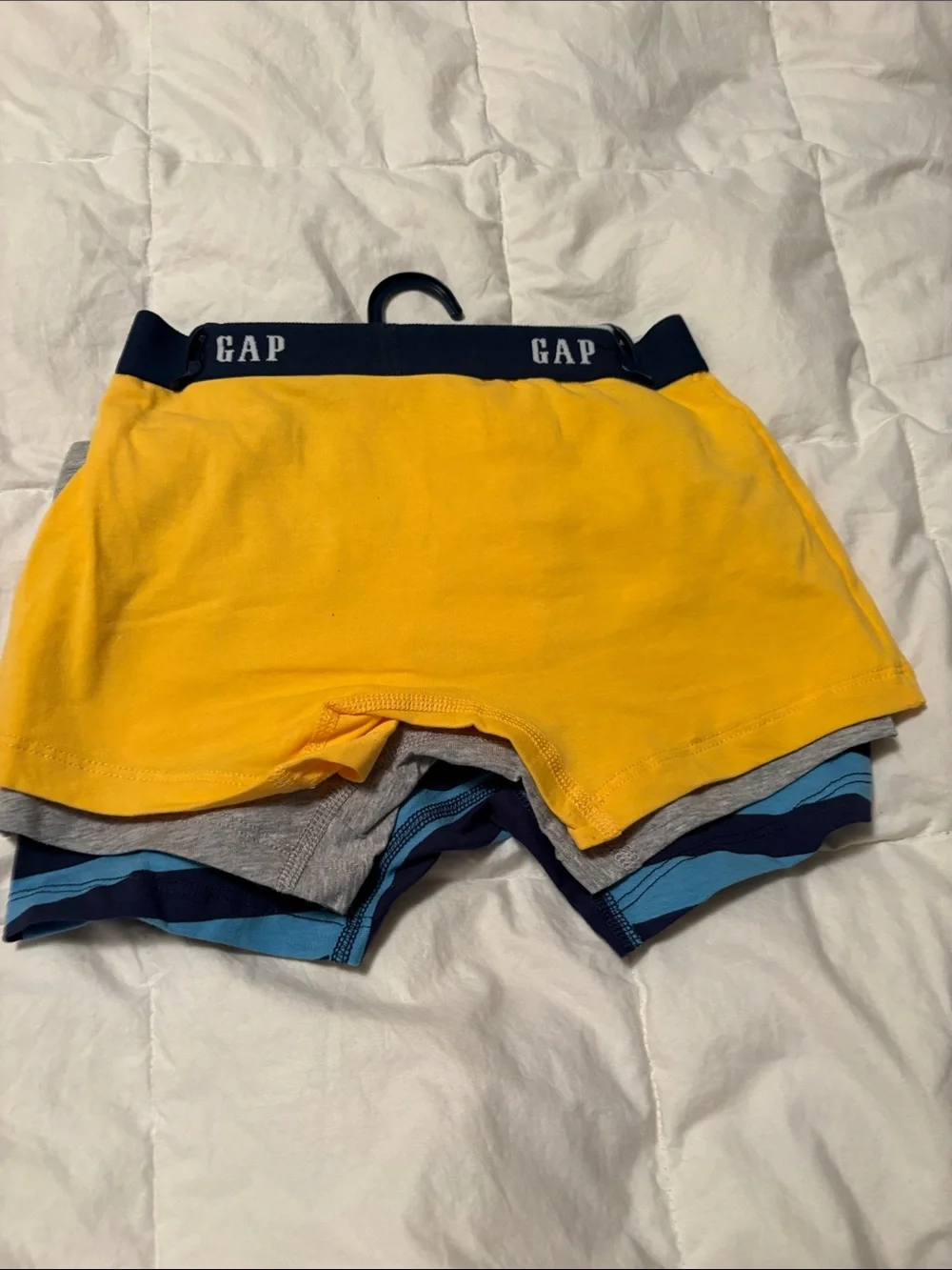 GAP Kids 3-Pack Boxer Briefs - Blue/Navy/Yellow/Grey